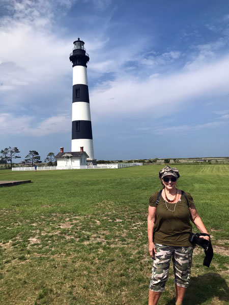 Karen Duquette at Bodie Island Lighthouse